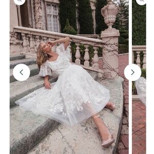 NWT JessaKae Misty Dress in White Size XS